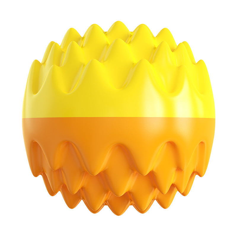 Squeaky Dog Ball Toy For Aggressive Chewers Dental Dog Toy For Healthy Teeth Gums Spiky Ball Durable Floatable Rubber Pet Toys Mental Enrichment - All Breed Sizes