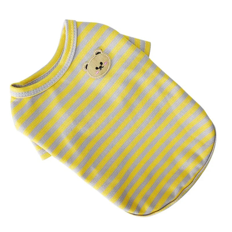 Bear Print Summer Dog Shirt