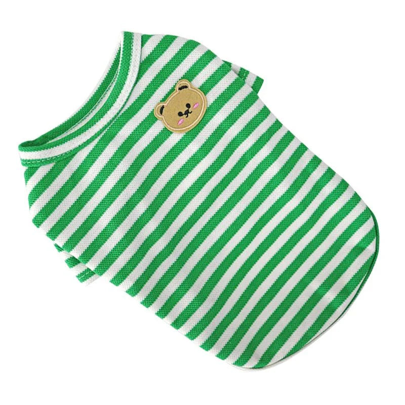 Bear Print Summer Dog Shirt