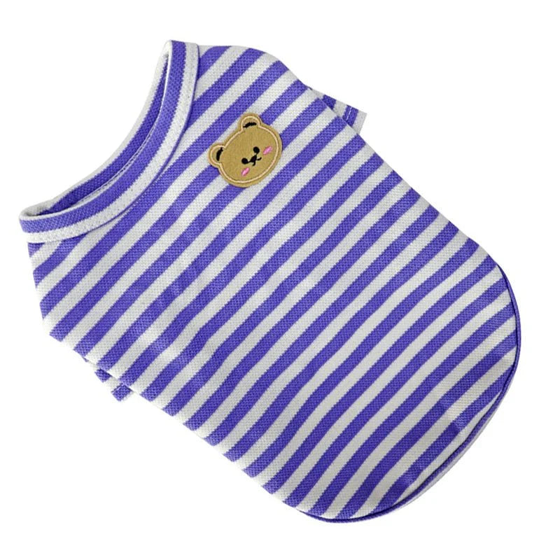 Bear Print Summer Dog Shirt