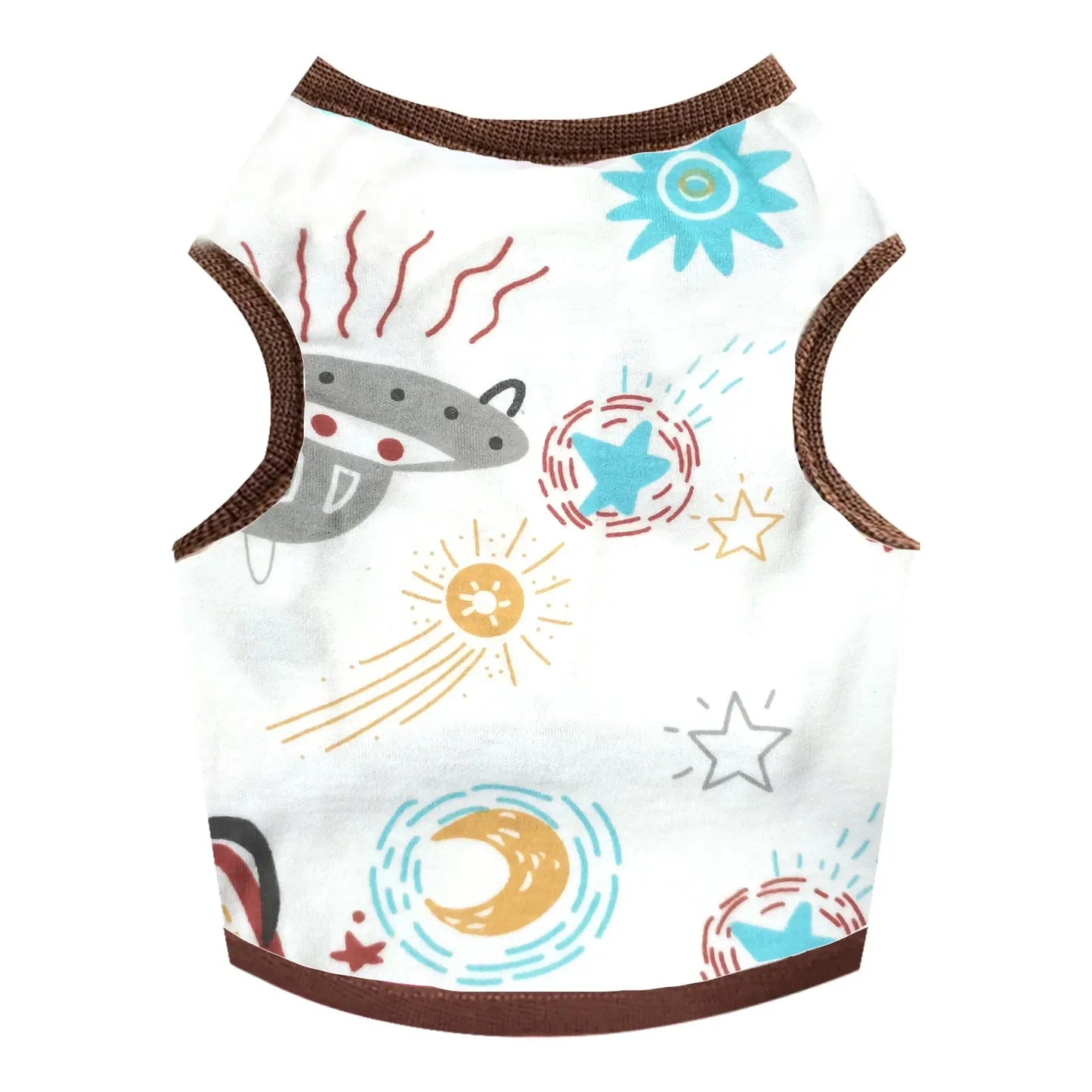 Breathable Summer Cartoon Dog Vest