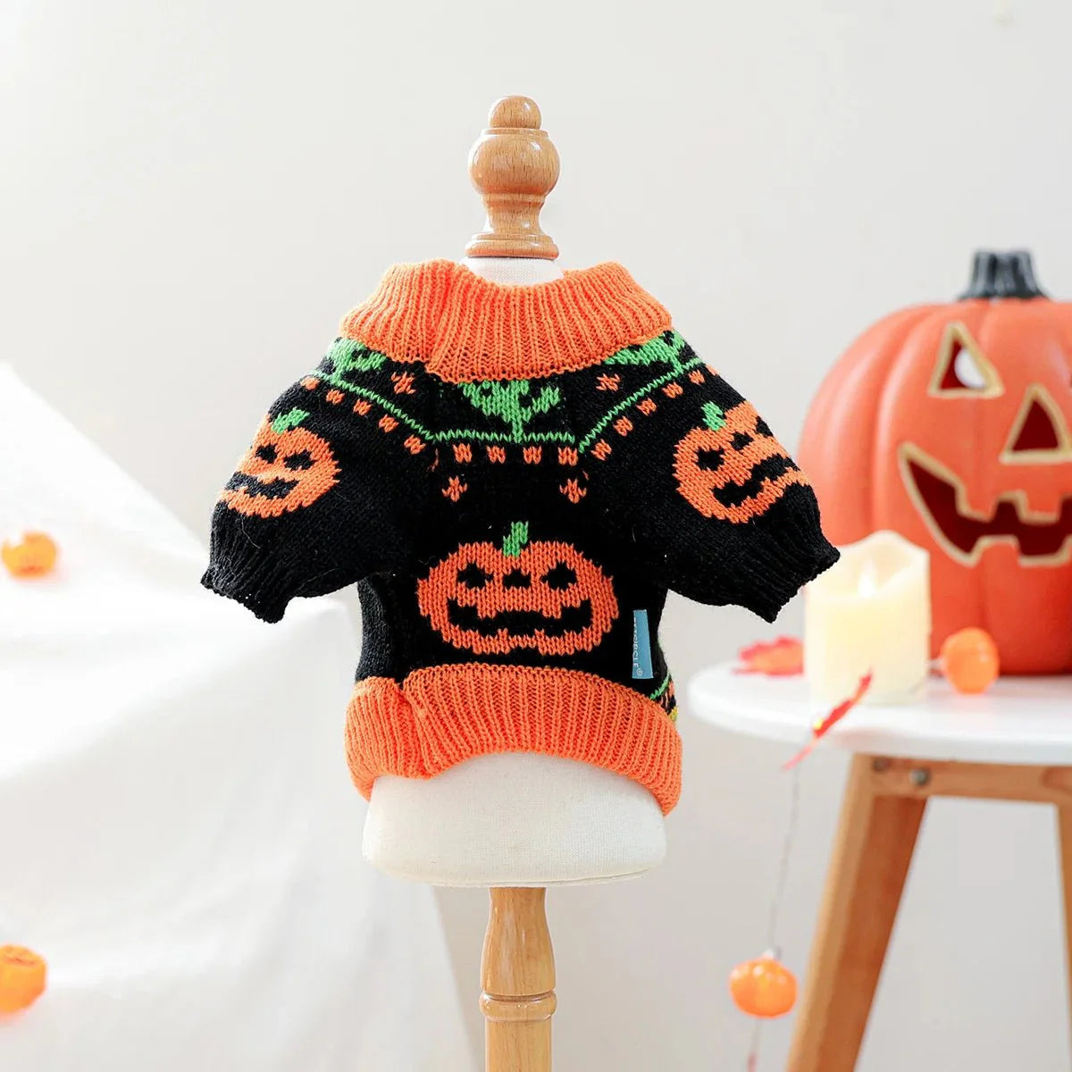 Cute Pumpkin Halloween Sweater for Pets