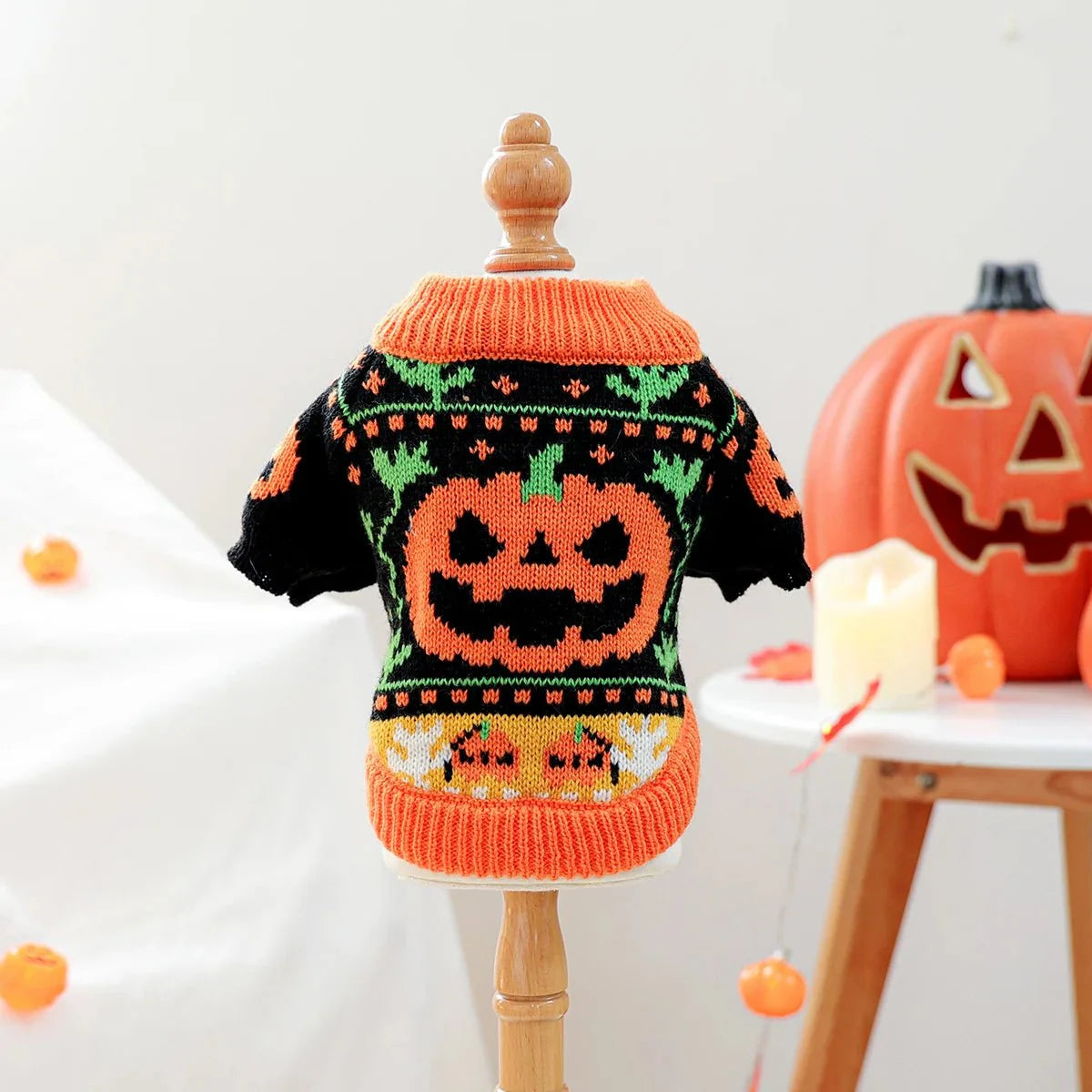 Cute Pumpkin Halloween Sweater for Pets