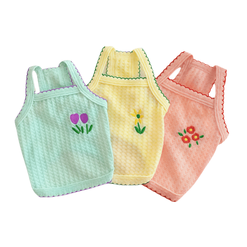 Flower Pattern Soft Dog Vest