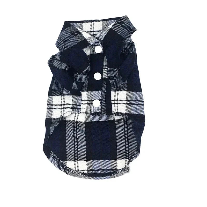 Plaid Dog Shirt - Summer Style for Small Pets
