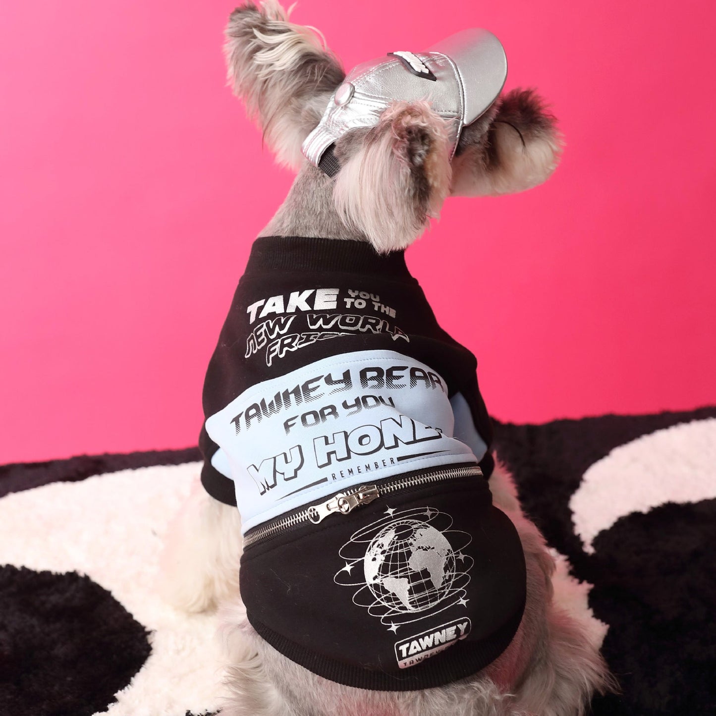 Stitching Zipper Dog Sweatshirt