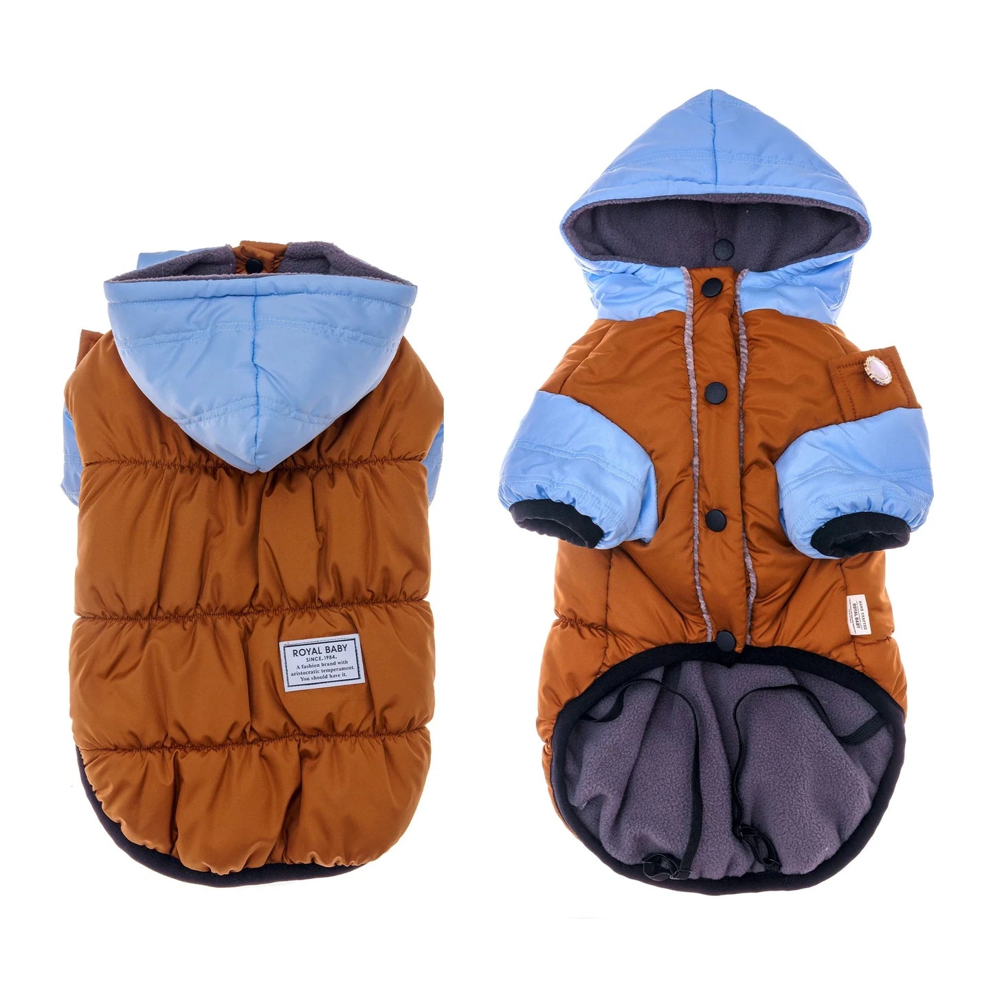Thicken Warm Polar Fleece Lining Dog Hooded Coat