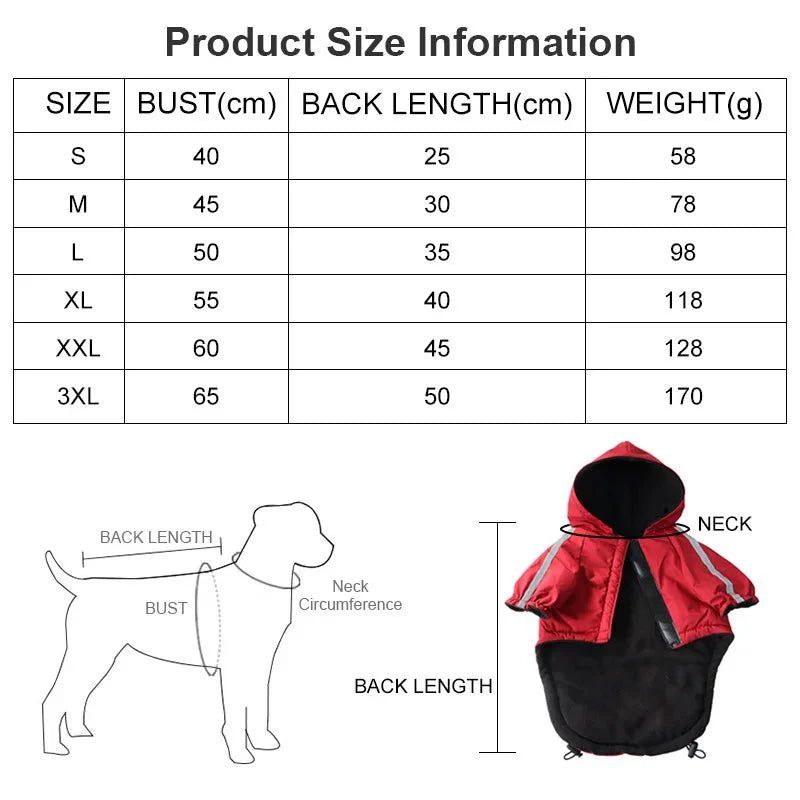 Waterproof Winter Dog Coat with Hood