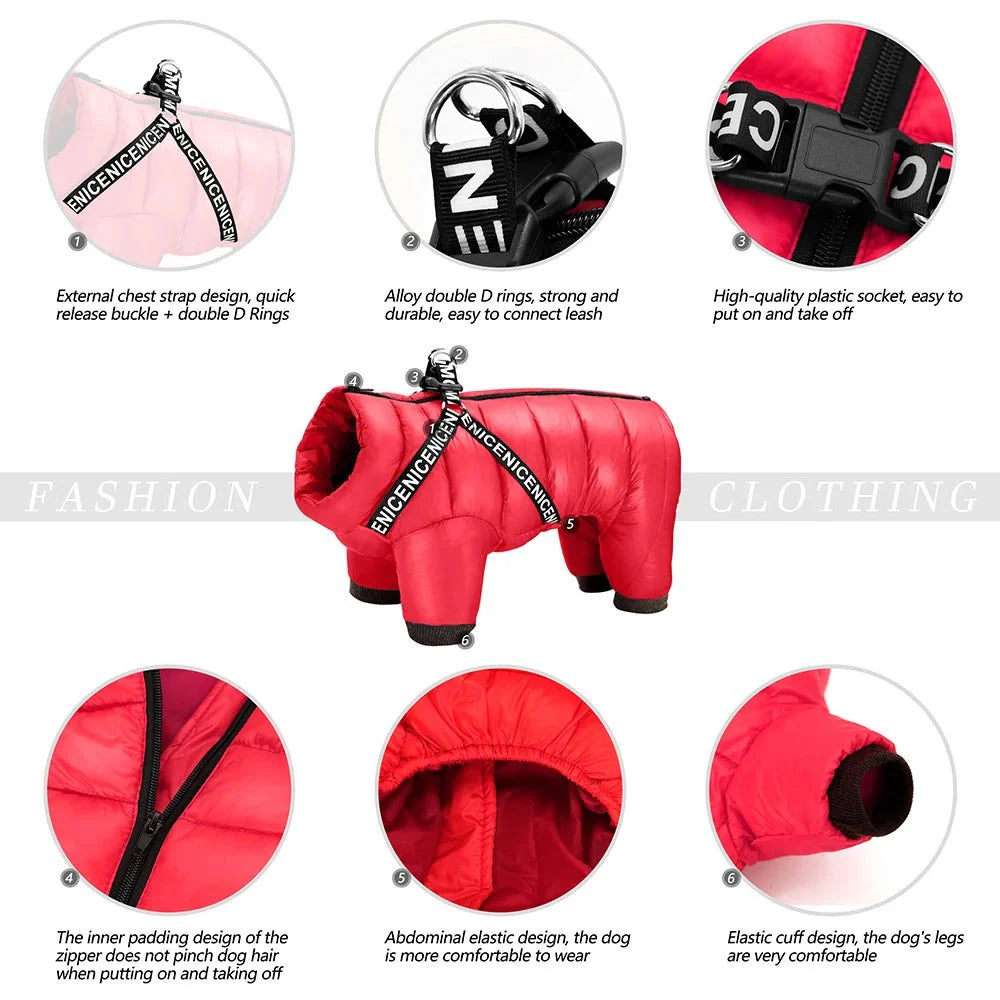 Super Warm Waterproof Coat With Harness