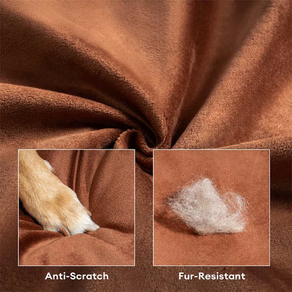 Deluxe Silk Velvet Removable Bolster Orthopedic Dog Bed With Pillow - RegalRest