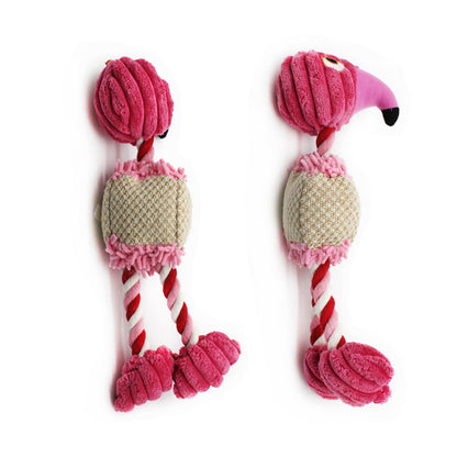 Three-Color Cotton Rope Pet Sounding Toy Bird