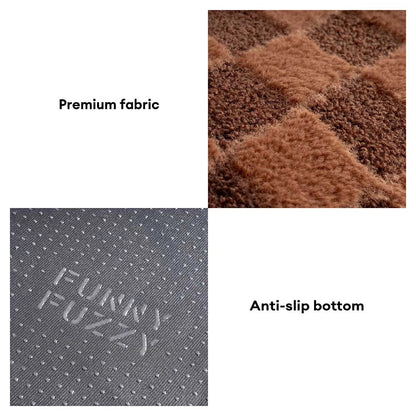 Checkered Fluffy Removable Orthopedic Dog Bolster Bed – CozyNest