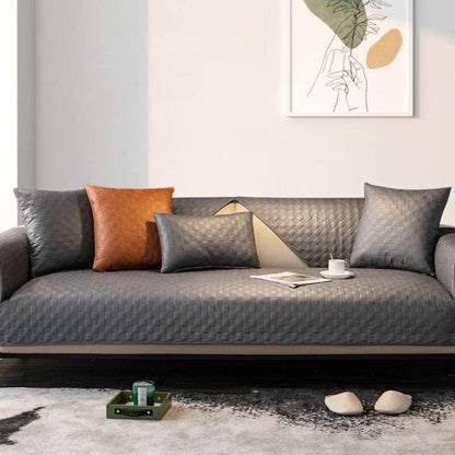 Water-resistant Leathaire Fabric Sofa Cover Furniture Protection Couch Cover