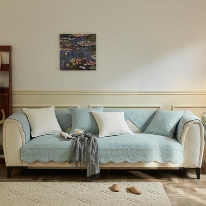 Boho Woven Textured Cotton Breathable Farmhouse Couch Cover