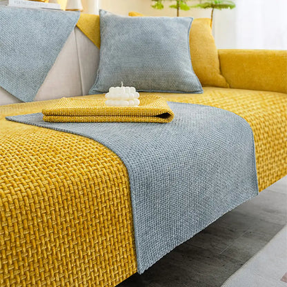 Cloud Woven Velvet Thick Scratch-Resistant Non-Slip Couch Cover