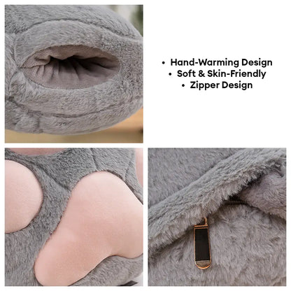 Multifunctional Cat Paw Pillow & Soft Short Plush Blanket Set