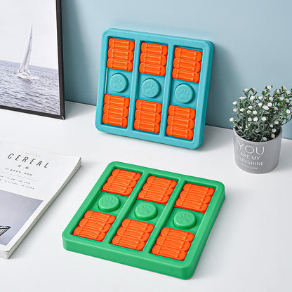 Square Interactive Slow Feeder Dog Puzzle Toy