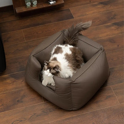 Technology Fabric Square Calming Support Waterproof Scratch-resistant Dog Bed