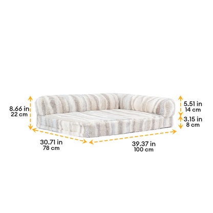 Zebra-Pattern Large Removable Washable Orthopedic Dog & Cat Pillow Bed