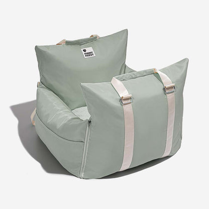 Full Leather Dog Pet Car Seat Bed - Fort