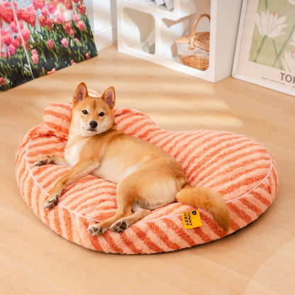 Plush Heart Fluffy Calming with Pillow Dog & Cat Bed