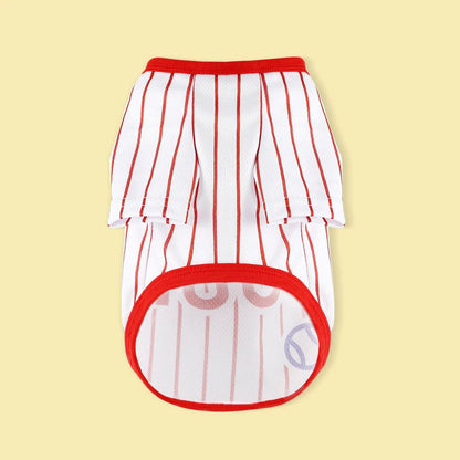 Athletic Striped Dog Shirt