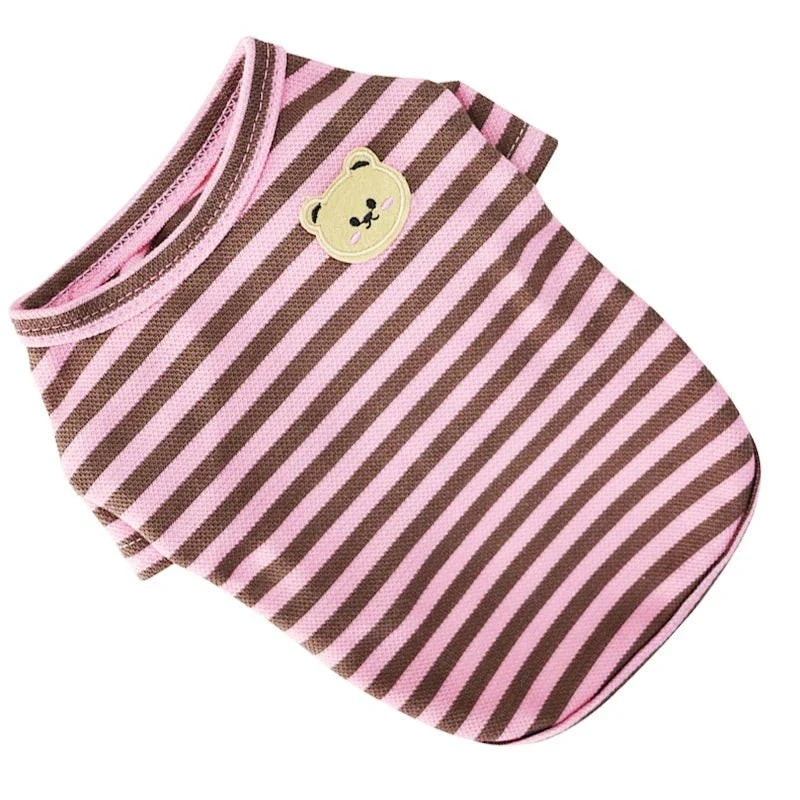 Bear Print Summer Dog Shirt