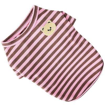 Bear Print Summer Dog Shirt