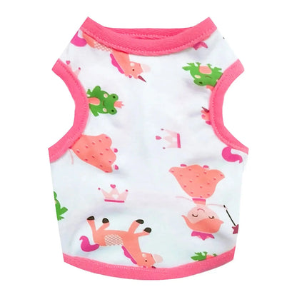 Breathable Summer Cartoon Dog Vest