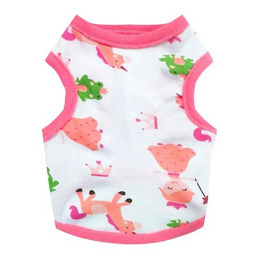 Breathable Summer Cartoon Dog Vest