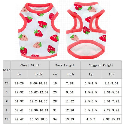 Breathable Summer Cartoon Dog Vest