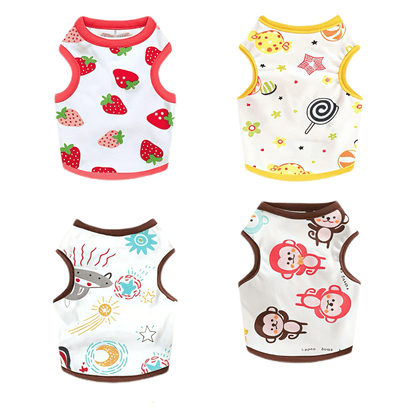 Breathable Summer Cartoon Dog Vest