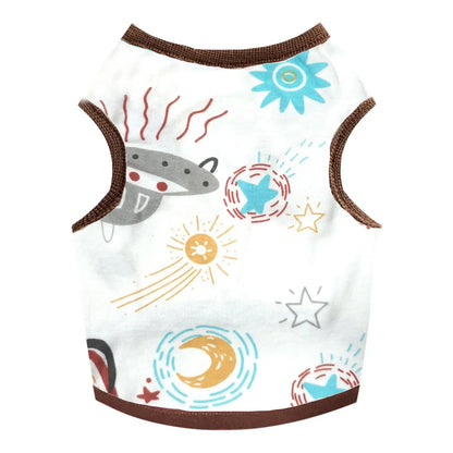 Breathable Summer Cartoon Dog Vest