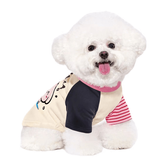 Colorful Puppy Prints Shirt with Sleeves