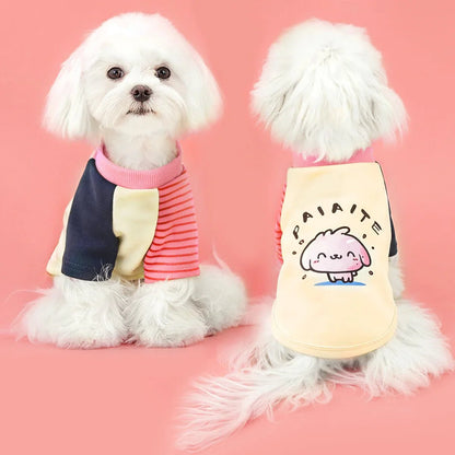 Colorful Puppy Prints Shirt with Sleeves