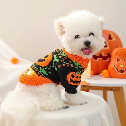 Cute Pumpkin Halloween Sweater for Pets