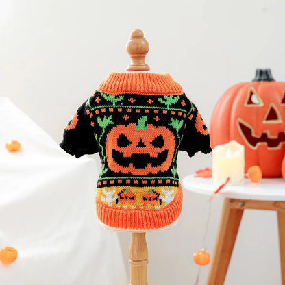 Cute Pumpkin Halloween Sweater for Pets