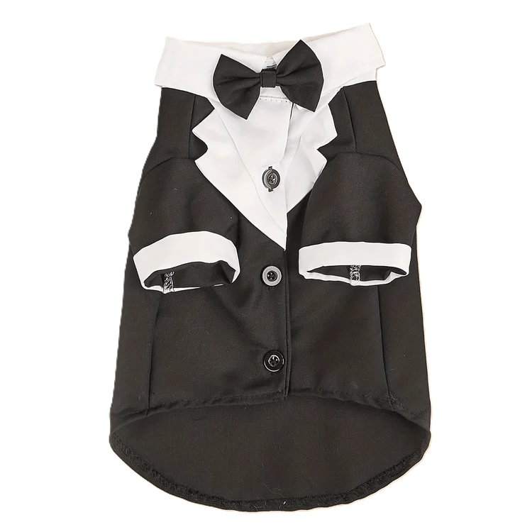 Dog Suit Shirt With Bow Tie