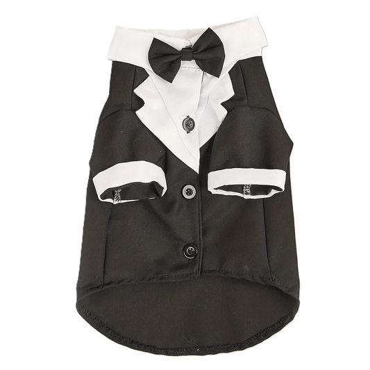 Dog Suit Shirt With Bow Tie
