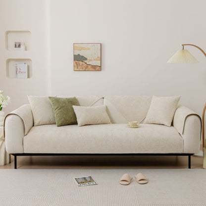 Delicate Waffle Chenille Fabric Furniture Protector Couch Cover