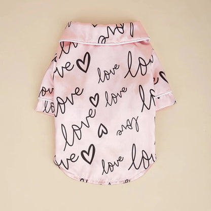 Heart Pattern Soft Dog Pajamas