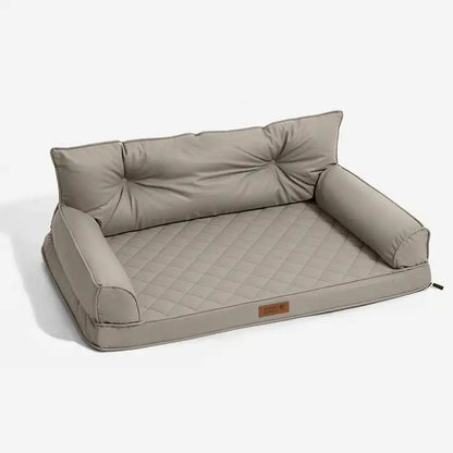 Luxe Faux Leather Foldable Orthopedic Large Dog Bed - CoreLounge