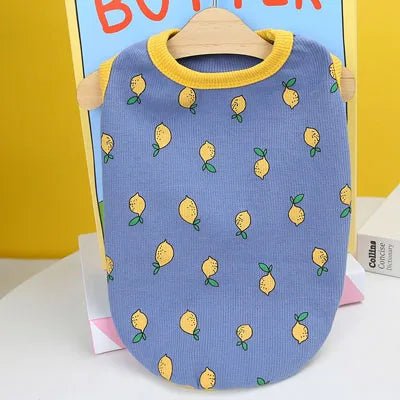 Lemon Pattern Summer Dog Vest