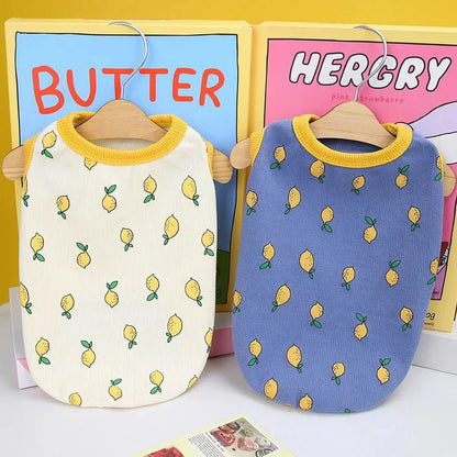 Lemon Pattern Summer Dog Vest