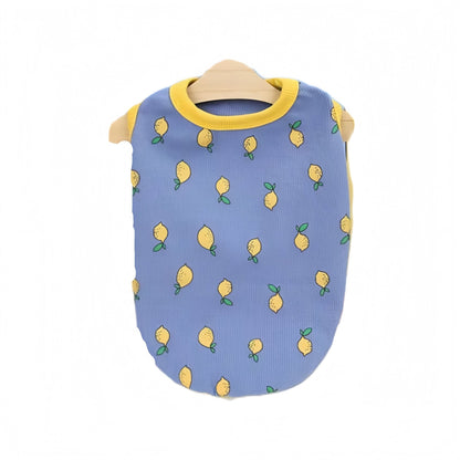 Lemon Pattern Summer Dog Vest