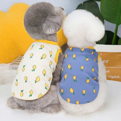Lemon Pattern Summer Dog Vest