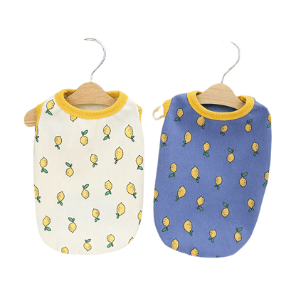 Lemon Pattern Summer Dog Vest