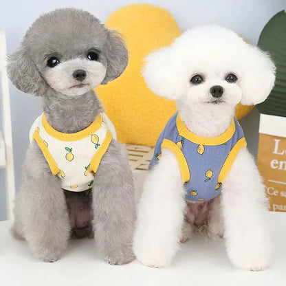 Lemon Pattern Summer Dog Vest