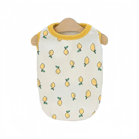 Lemon Pattern Summer Dog Vest
