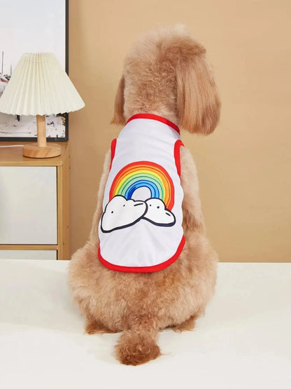Lightweight Rainbow Cloud Pet Vest